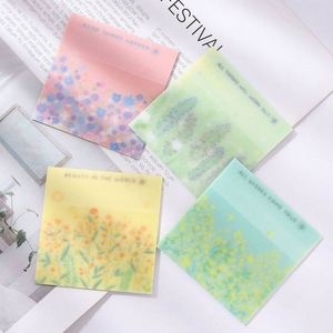HengXin <b>Sticky</b> <b>Note</b> Transparent With Shining Lucky Flowers Stationery Memo Pad Creative School Supplies - Product Image 5