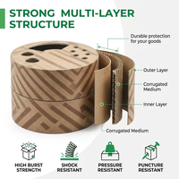 Boîte d'emballage en papier kraft pour cosmétiques avec tube cadeau porte-clés, finition brillante ou mate