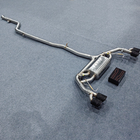 Système d'échappement pour BMW X3 G01 2.0T avec double système Valvetronic 4 sorties CatBack, tuyaux d'échappement polis en acier inoxydable SS304