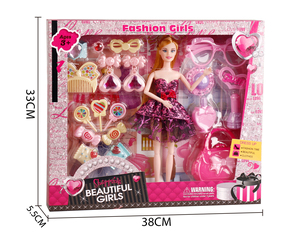Set <span class=keywords><strong>di</strong></span> Gioco in Plastica Interessante con <span class=keywords><strong>Bambole</strong></span> alla Moda e Accessori Colorati per il Trucco, Giocattoli per Bambine - Product Image 2