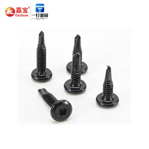 High Quality Factory Price 410 Stainless Steel Flat Head Hex Black Inverted Edge Dovetail Screws Guardrail Anti-theft Screws