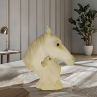 Statue d'animal en polyrésine, sculpture de cheval, décoration de maison durable, ornement de bureau, salon