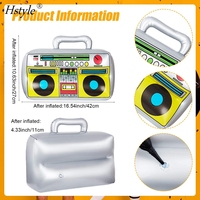 2 Pieces Gonflable Radio Boombox Gonflable Mobile Phone Props pour 80s 90s Party Decorations SET731