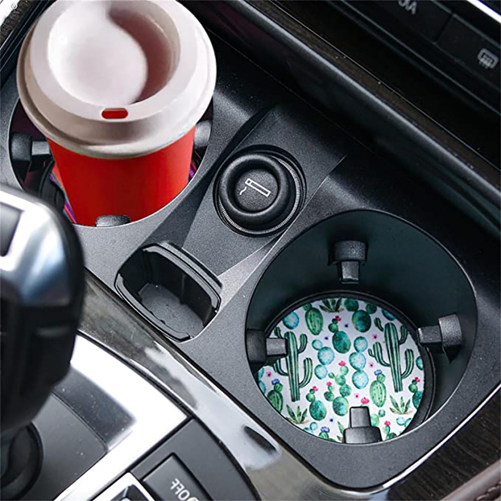 Sublimation Neoprene Car Coasters | DIY Heat Press Cup Holder Pad Mat | YOTA Gifts OEM