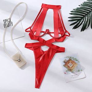 Body de Lencería Erótica de Una Pieza para Mujer, Diseño Sexy con Tirantes, Escote Halter y Aberturas, Venta al por Mayor - Product Image 6