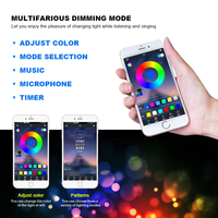 1 ensemble de feux LED RGB APP Devil Demon Eyes Halo Rings pour voiture et moto, lentilles de projecteur de 2,5 et 3,0 pouces, kit de conversion Angel Eyes 12V