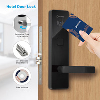 Cerradura Digital para Puerta de Hotel de Acero Inoxidable con Sistema de Gestión Hotelera y Codificador de Tarjetas MF con Llave Mecánica de Respaldo