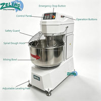 Mélangeur à spirale industriel de 50 kg, mélangeur à pâte commercial, machine à pétrir la pâte pour boulangerie, équipement de fabrication de pain, de pizza et de gâteaux