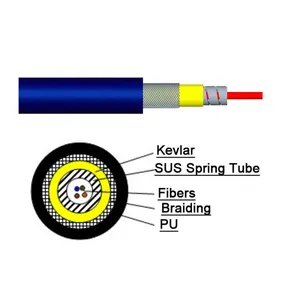 KEXINT 1 ~ 24 core Single Mode Armored Fiber Optic Cable Computer Room 0.9 Tube SOS Indoor