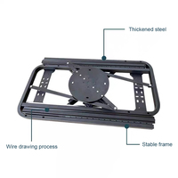 Table à Manger Extensible Ronde Moderne en Céramique Noire Pliante Solide Automatique Rectangulaire en Acier Transformable Pièces d'Ensemble pour Salle