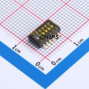 ZX-1.27BM-6PSMD DIP Switch SMD Switch Flat Toggle, Groove Type Single Pole Single Throw 6 1.27mm - Product Image 1