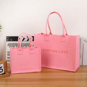 Bolsa <span class=keywords><strong>de</strong></span> Compras <span class=keywords><strong>de</strong></span> <span class=keywords><strong>Fieltro</strong></span> Grande <span class=keywords><strong>con</strong></span> Asa al Hombro y Logotipo Personalizado - Product Image 3