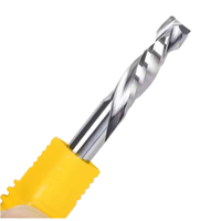 Fraise à double tranchant en carbure composé pour le travail du bois, 2 cannelures, 55HRC, revêtement AlTiN, pour routeur CNC, personnalisable OEM/ODM