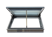 Villa moderne sur mesure avec fenêtre de toit en aluminium inoxydable à double vitrage insonorisé, ouverture coulissante pour toit plat