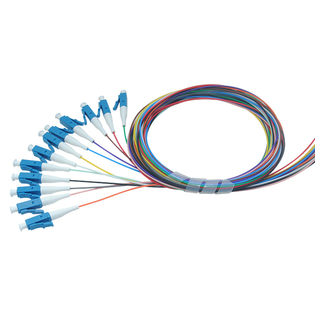 12 Core SC Pigtail FTTH 0.9mm OM2 OM3 Fiber Optic Cable