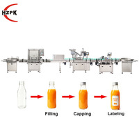 Ligne de production HZPK de machines automatiques de lavage, remplissage, bouchage et étiquetage pour sauces, miel, eau, pâtes, liquides, bouteilles en verre et en plastique