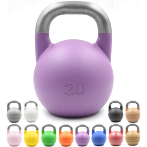 रंगीन विफिट स्टेनलेस स्टील केतली बेल फिटनेस प्रशिक्षण और प्रतियोगिता के लिए स्टील हैंडल के साथ 8 किलो-50 किलो - Product Image 1