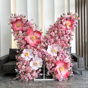 Finished 2*2m Artificial Flower <b>Butterfly</b> Backdrop Mesh Silk Floral <b>Butterfly</b> for Wedding Stage <b>Party</b> Event <b>Decor</b> - Product Image 5