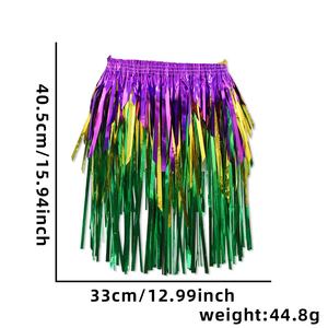 Jupe à franges violette, or et verte pour le carnaval, festival de <span class=keywords><strong>la</strong></span> Nouvelle-Orléans, performance de danse, accessoires de costume - Product Image 6