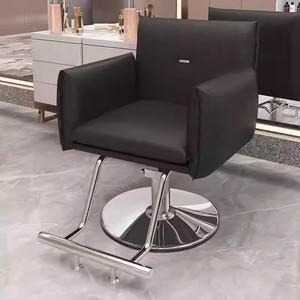 Fauteuil de coiffure haut de gamme marron avec pompe hydraulique et rotation, chaise de barbier moderne pour salon - Product Image 3