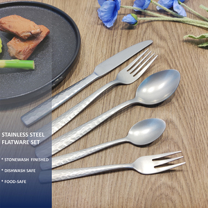 En gros, Ensemble de couverts en acier inoxydable noir pour cuisine, restaurant, mariage, comprenant couteau, cuillère, fourchette - Product Image 3