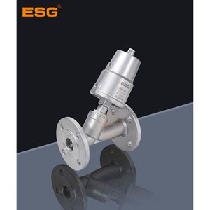 Vanne à siège incliné pneumatique en acier inoxydable ESG 304 à raccord rapide pour vapeur et pression atmosphérique - Product Image 4