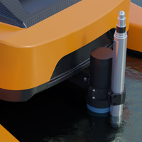 Aqua Helpers Hunter Catamaran USV polyvalent, personnalisable, OEM, navire de protection environnementale aquatique alimenté par l'IA, énergie électrique