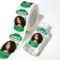 Étiquette de bouteille de shampoing imprimée en couleur, sur mesure, grande taille, finition brillante, autocollant adhésif pour après-shampoing, fournisseur de marques de premier plan PT
