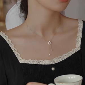 Collar de Moda de Alta Gama Super Fairy, Colgante con Dije de Perla Natural de Agua Dulce, Diseño de Nicho de Lujo Ligero para Chicas - Product Image 1