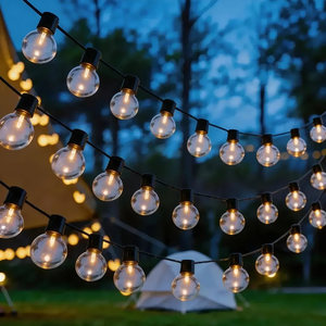 <span class=keywords><strong>Guirnalda</strong></span> de <span class=keywords><strong>Luces</strong></span> Solares para Exteriores, Color Blanco Cálido, IP65 Impermeable, Bombillas Transparentes, para Camping, Toldo, Balcón, Fiestas Navideñas, Decoración - Product Image 3
