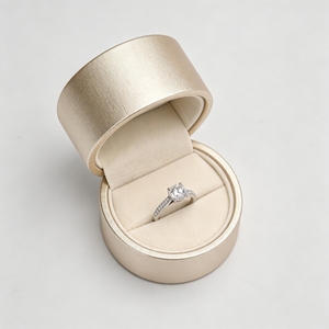Luxury Custom Shape <b>Ring</b> <b>Box</b> Rigid PU Leather Jewelry <b>Gift</b> <b>Box</b> Suede Insert Debossed Logo Wholesale Factory <b>for</b> Jewelry Brand - Product Image 6