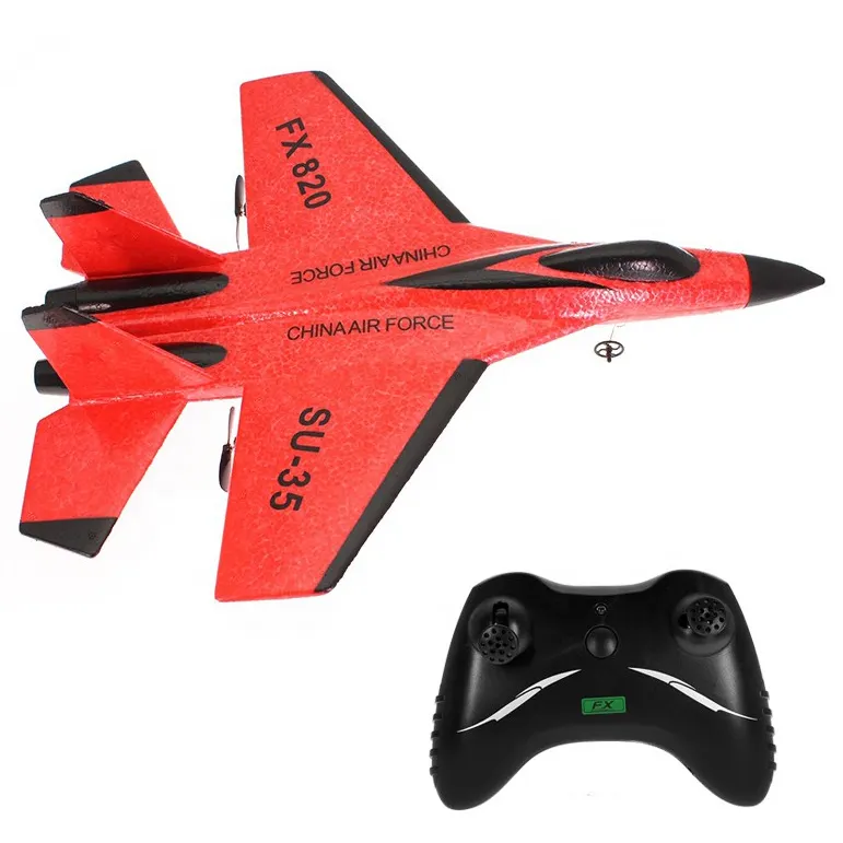 Coolerstuff SU-35 FX 820 rc stunt flying aircraft fixed wing unmanned uav plane epp foam glider toy fighter jet avion de juguete