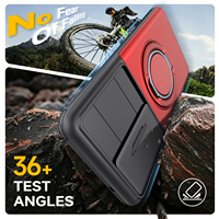 Stootvaste telefoonhoes met kaartsleuf, opklapbare standaard en schuifbare lensbescherming voor Samsung Galaxy S26 S25 Ultra A16 A17