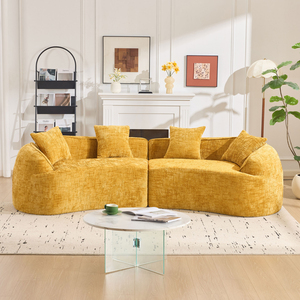 Paquete de Cartón Envasado al Vacío, Blush, Esquinas Curvas, Lovesea, Tela con Rayas Extra Grandes, Tejido Ecológico, Moderno, para Interiores - Product Image 1