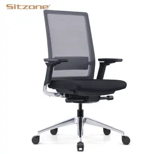 Multi-Functional High Back 4D Armrest Ergonomic Staff Swivel Mesh Chair With Headrest Rocking Chair Office Chair