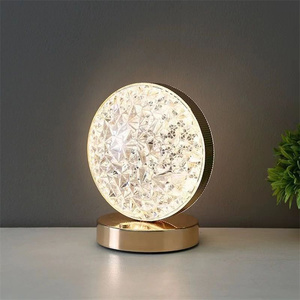 Nuova lampada Touch ricaricabile Usb cristallo acrilico lucido con effetto ombra rosa camera da letto salotto tavolo di lusso <span class=keywords><strong>L</strong></span> - Product Image 5