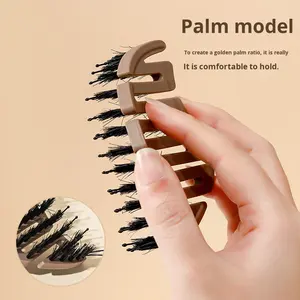 Peigne à vent antistatique en forme <span class=keywords><strong>de</strong></span> pêche 2026, à poils lisses et moelleux, pour un massage capillaire et un volume optimal - Product Image 2