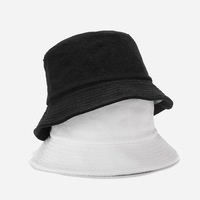 Chapeau de seau de serviette éponge sportive de haute qualité tissu imperméable blanc uni personnalisé avec tissu apposé conception d'image élégante
