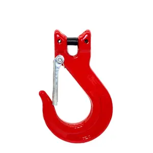 G80 Rèn Hợp Kim Thép Clevis Sling Hook/Gian Lận Chuỗi Móc/Giả Mạo Cẩu Móc Với Latch