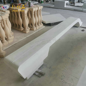 Nuevos Bancos de Parque Irregulares de Piedra Mágica UHPCGRC, Hechos a Medida, Blancos y Grises, Muebles de Jardín para Exteriores - Product Image 3