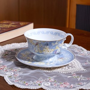 Vintage Purple Floral Ceramic <b>Tea</b> Cup and Saucer <b>Set</b> with Gold Rim for Afternoon <b>Tea</b> - Product Image 4