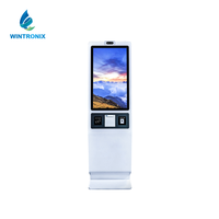 Système de gestion de file d'attente rapide, borne libre-service, écran tactile LCD intérieur, machine de distribution de jetons de numérotation à poser au sol