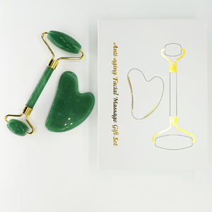 Wholesale Custom Natural Facial Massage Skin Care <b>Tools</b> Crystal <b>Roller</b> Set Rose Quartz Face Jade Gua Sha - Product Image 4
