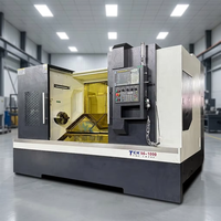 Torno de Cama Inclinada Tck56-1000mm con Torreta Motorizada en Eje Y, 12 Posiciones, Torno CNC Horizontal