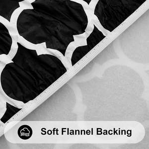 <strong>Round</strong> Picnic <strong>Tablecloth</strong>, Elastic Waterproof Fitted Vinyl <strong>Tablecloths</strong> <strong>Wipeable</strong> Flannel Backed Vinyl <strong>Tablecloths</strong> for Camping - Product Image 3