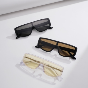 Nouvelles lunettes de soleil Y2K Cyberpunk Shield pour femmes et hommes, lunettes de soleil futuristes à dessus plat rectangulaire, UV400, lunettes rétro Hip Hop, streetwear - Product Image 1