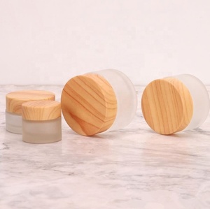 Envase de Vidrio Esmerilado Transparente de Alta Gama de China, Tarro de Crema con Tapa de Bambú, Tarro de Vidrio de Lujo con Tapa de Madera, 30 ml, 50 ml, 100 ml - Product Image 2
