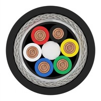 Câble électrique de commande flexible RVVP 6 conducteurs 300/300V, isolé en cuivre, blindé en PVC, gaine tressée -10~70°C