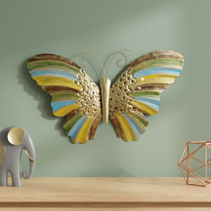 Papillon métal décoration murale haute qualité beau décor à la maison suspendu mur Art métal en laiton aluminium fer Art - Product Image 4