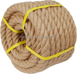 Cuerda de Yute natural 100%, 1 pulgada x 50 pies, cáñamo de Manila retorcido, resistente, duradero para manualidades, barandillas de <span class=keywords><strong>hamaca</strong></span> de cubierta náutica - Product Image 6